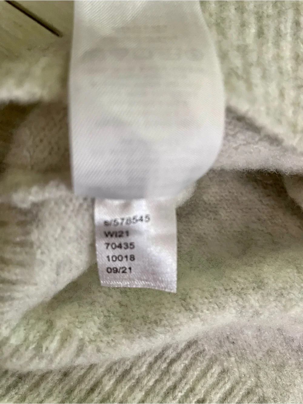 LOFT Light Heather Gray Cats Yin Yang Cozy Wool Blend Sweater Sz XL Mock T-Neck